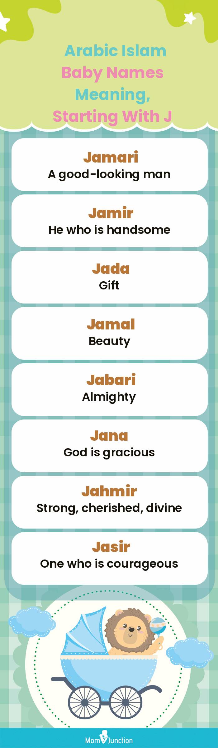  Arabic Islam Baby Names Meaning, Starting With J(infographic)