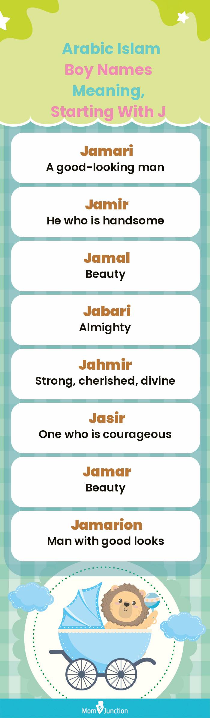  Arabic Islam Boy Names Meaning, Starting With J(infographic)