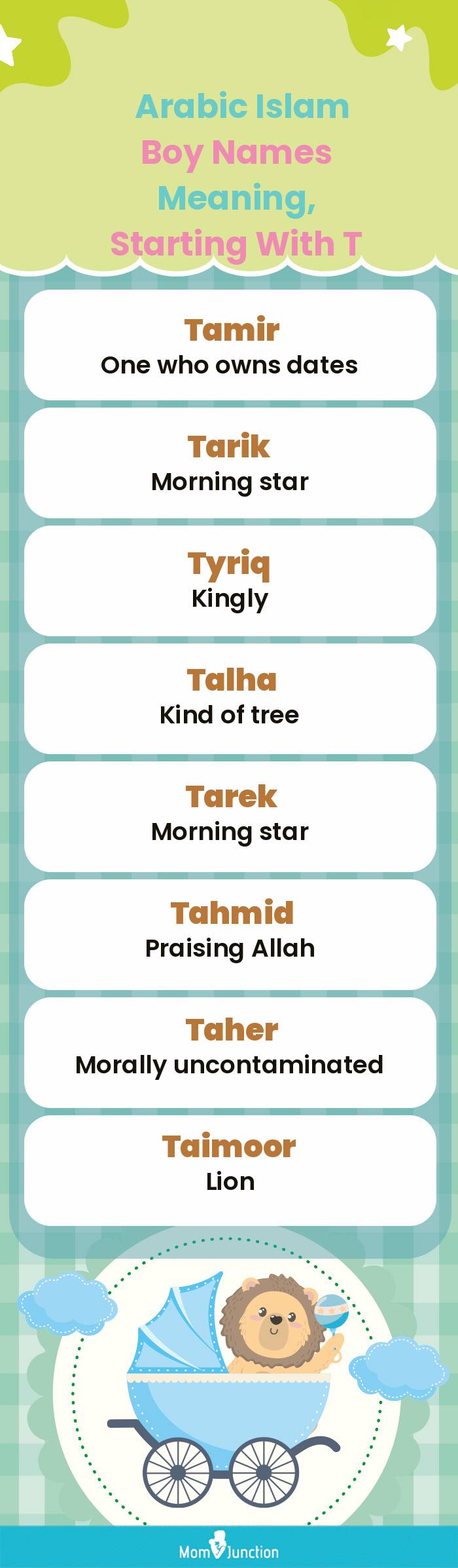  Arabic Islam Boy Names Meaning, Starting With T(infographic)