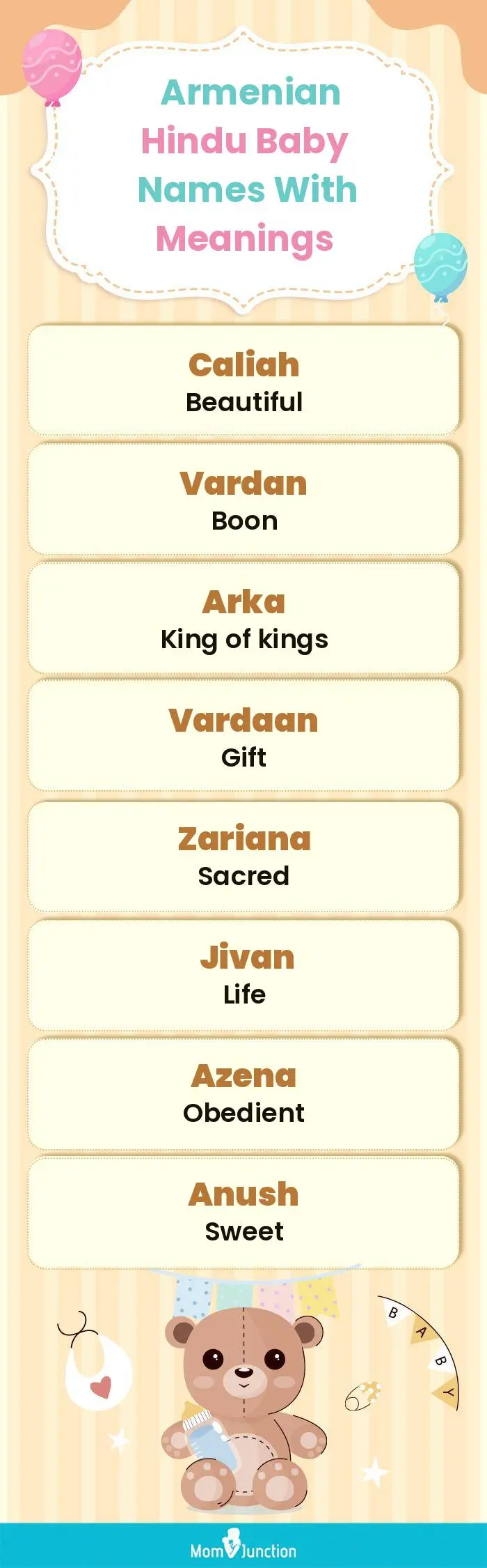  Armenian Hindu Baby Names with Meanings(infographic)