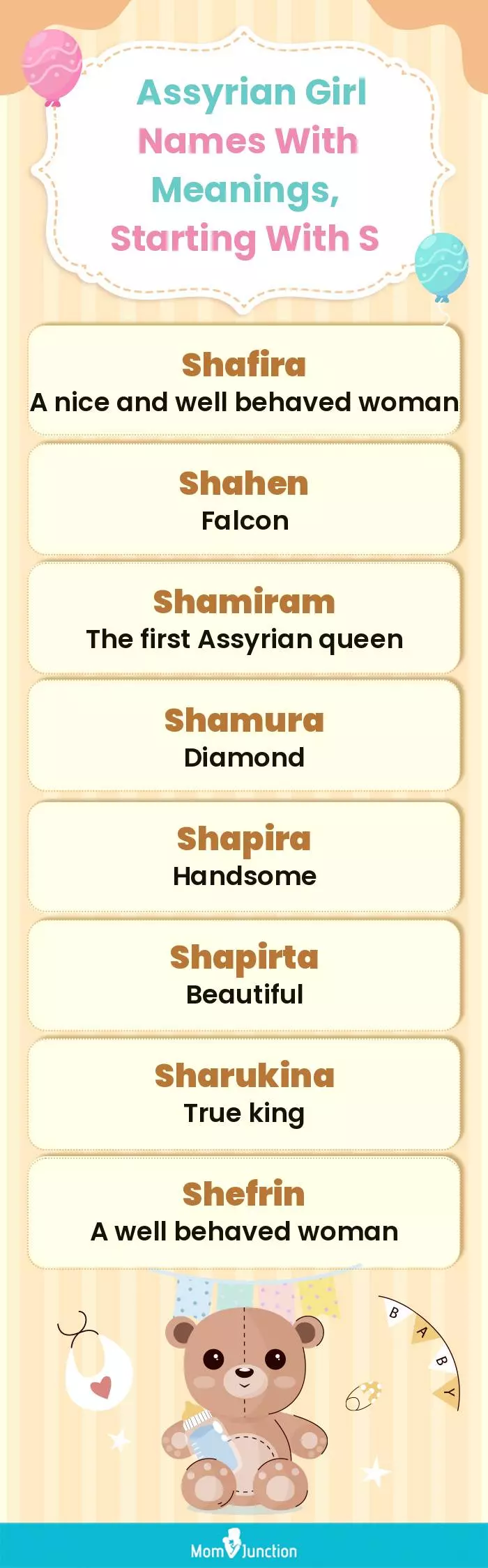  Assyrian Girl Names with Meanings, Starting With S(infographic)