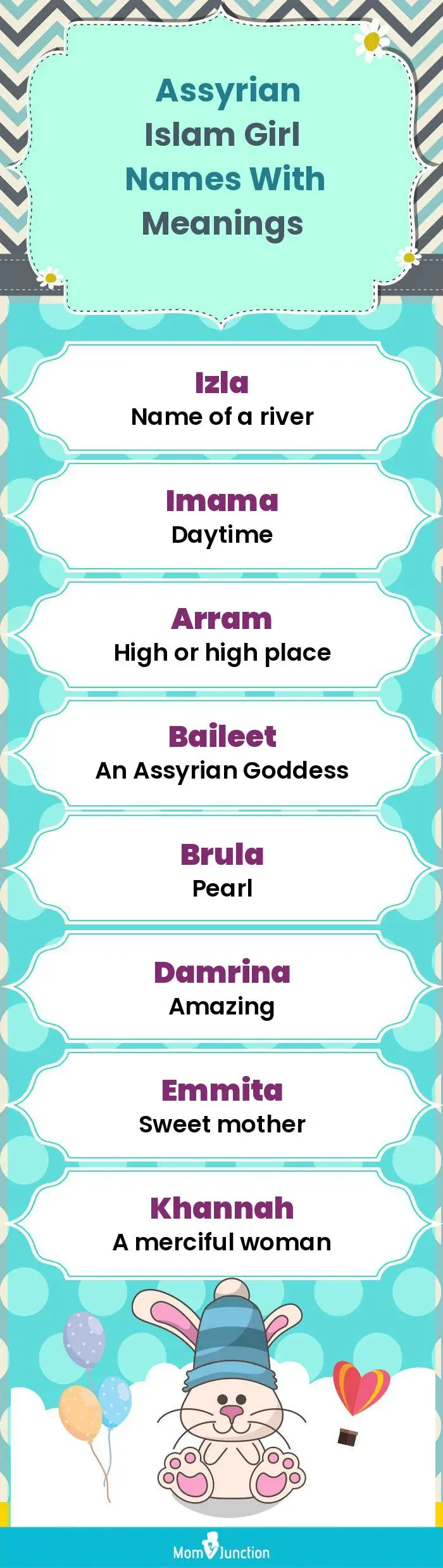  Assyrian Islam Girl Names with Meanings(infographic)