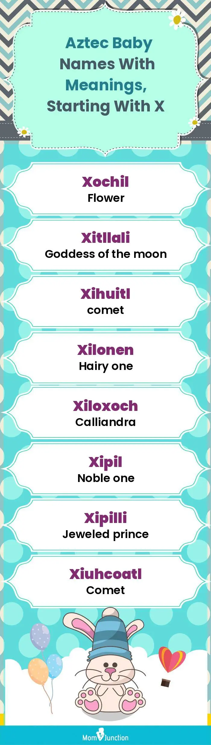  Aztec Baby Names with Meanings, Starting With X(infographic)