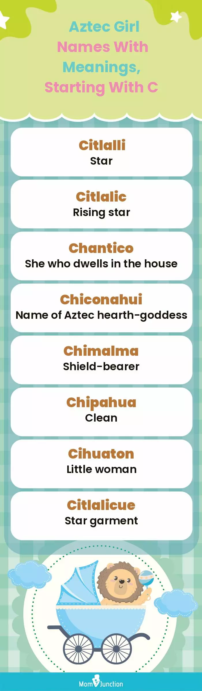  Aztec Girl Names with Meanings, Starting With C(infographic)