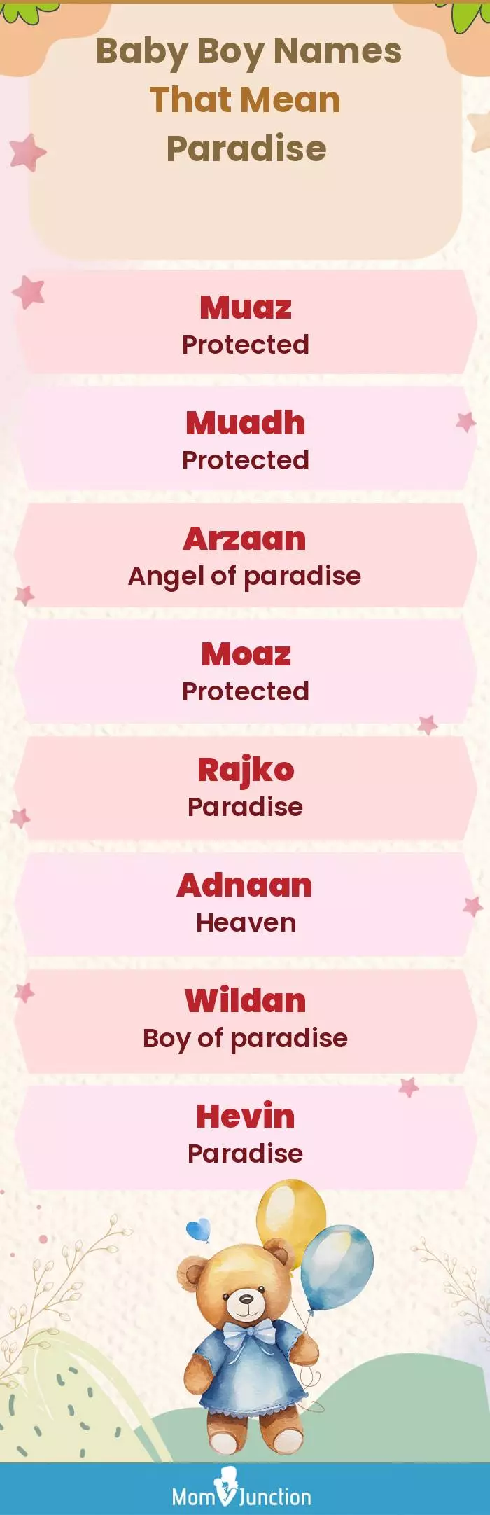  Baby Boy Names That Mean Paradise(infographic)