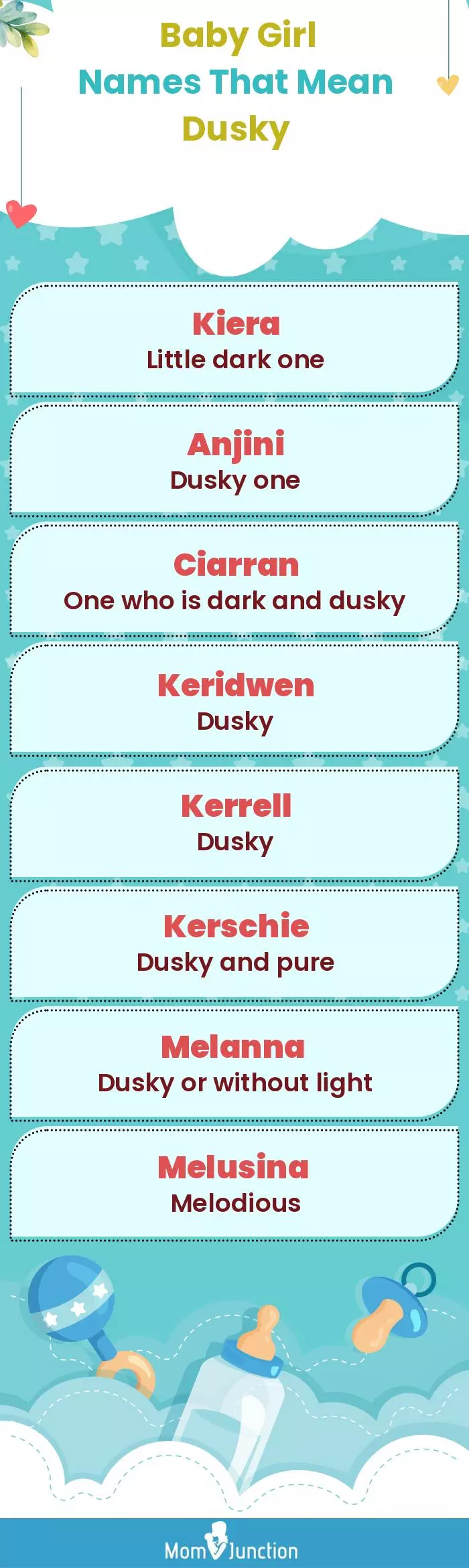  Baby Girl Names That Mean Dusky(infographic)