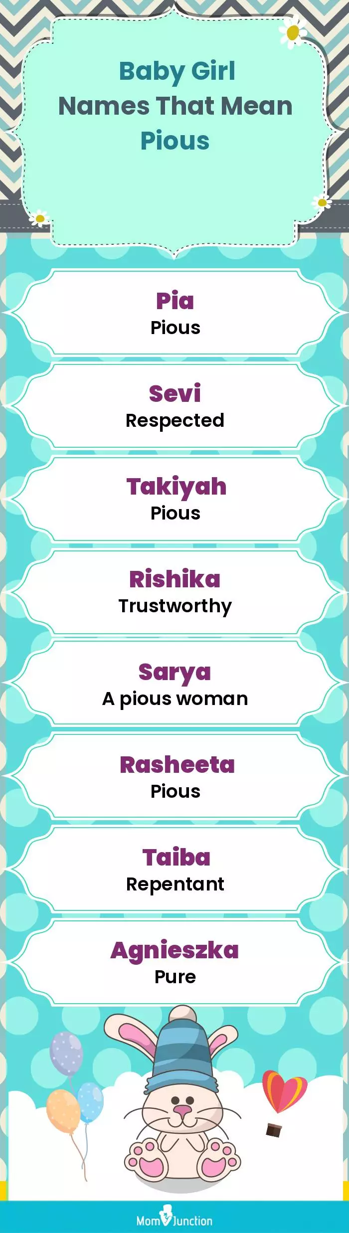  Baby Girl Names That Mean Pious(infographic)