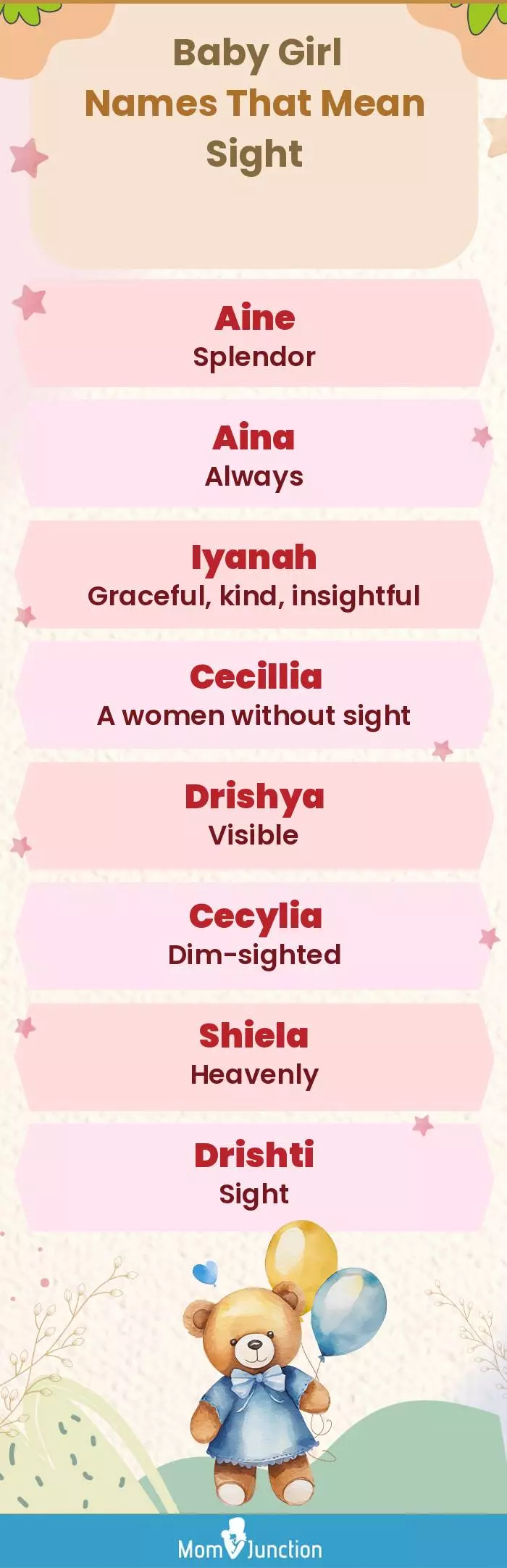  Baby Girl Names That Mean Sight(infographic)