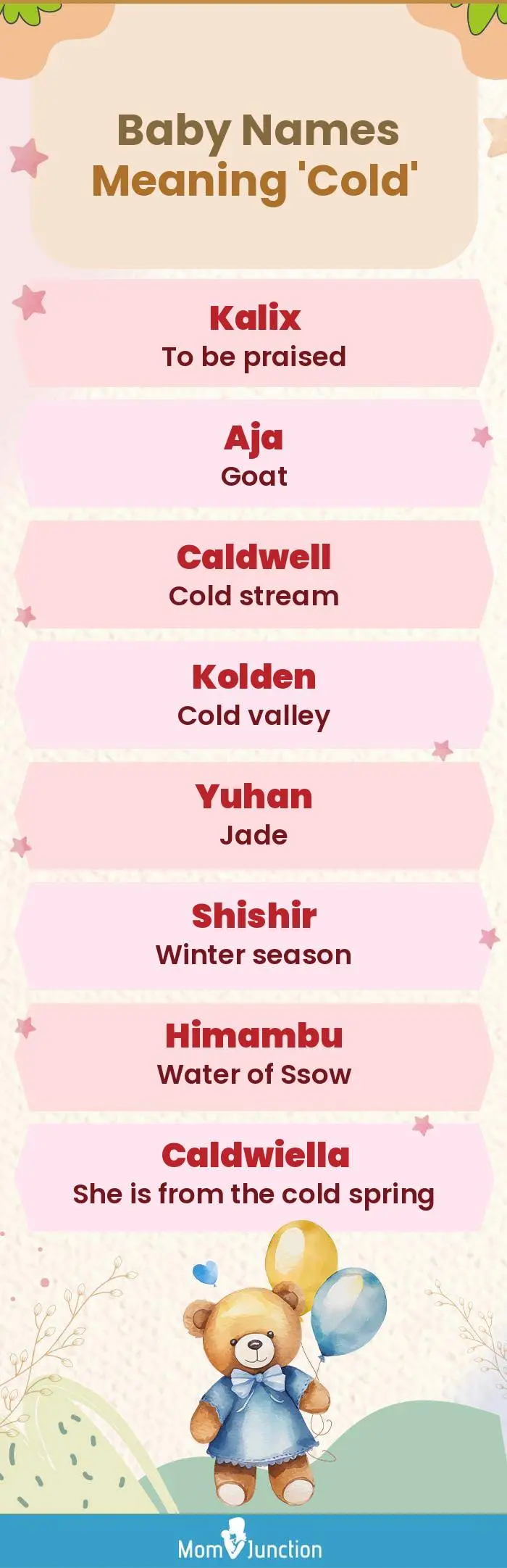  Baby Names Meaning 'Cold'(infographic)