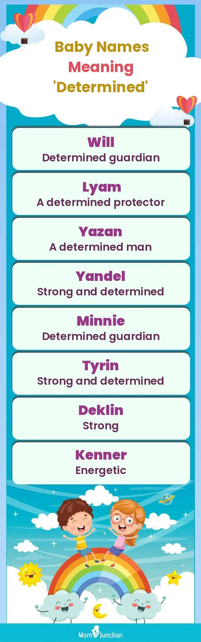  Baby Names Meaning 'Determined'(infographic)