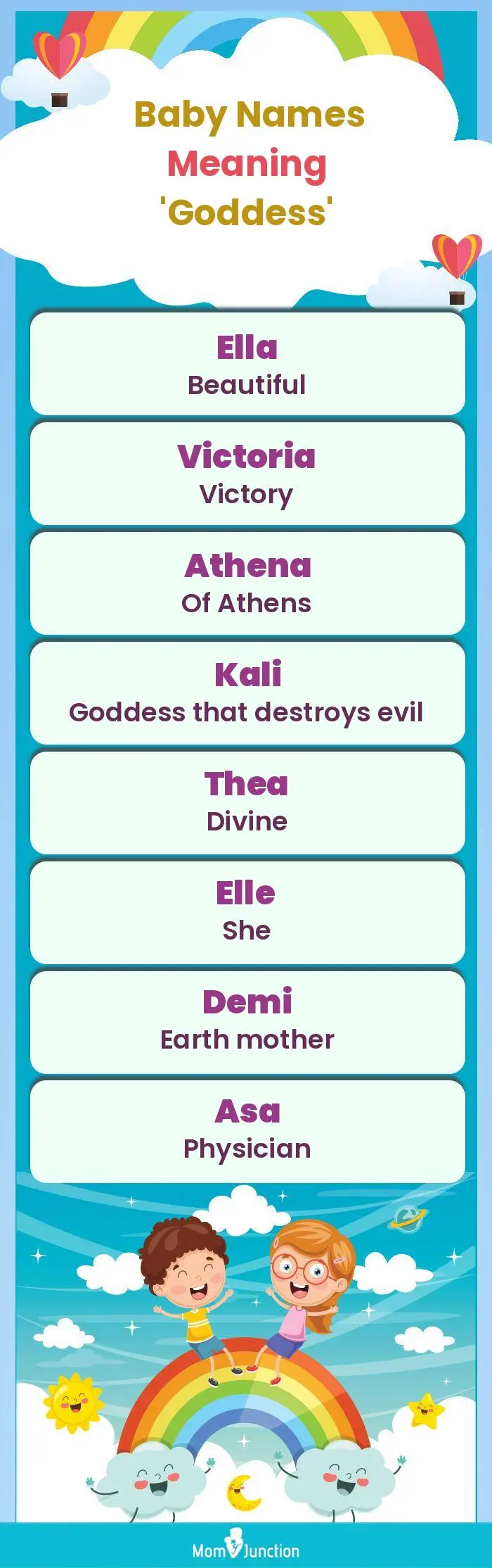  Baby Names Meaning 'Goddess'(infographic)