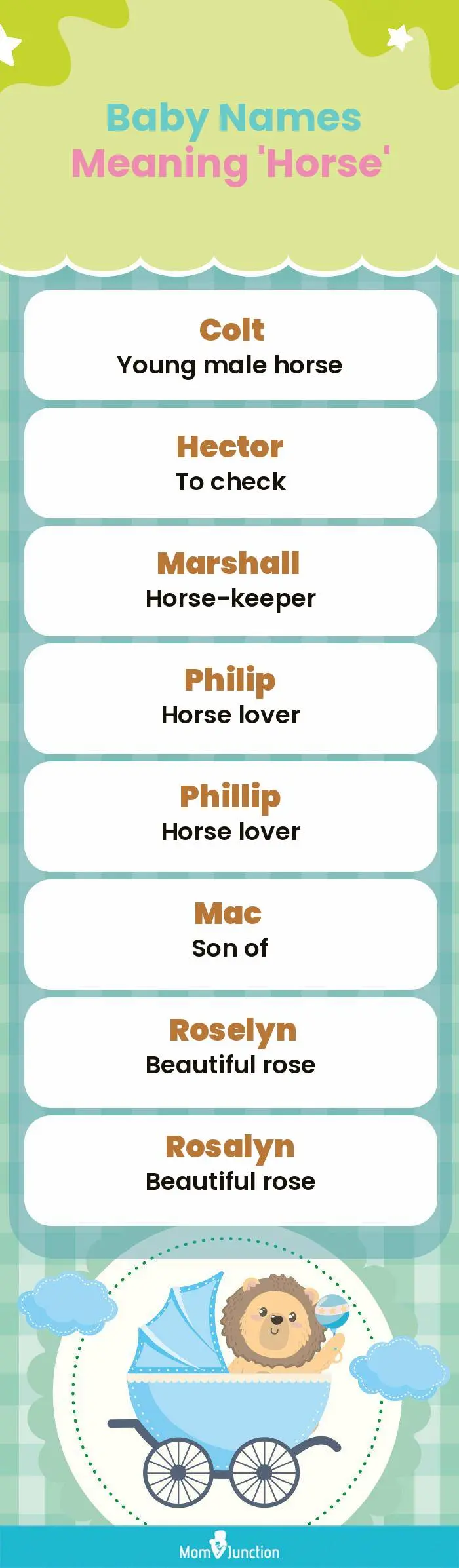  Baby Names Meaning 'Horse'(infographic)