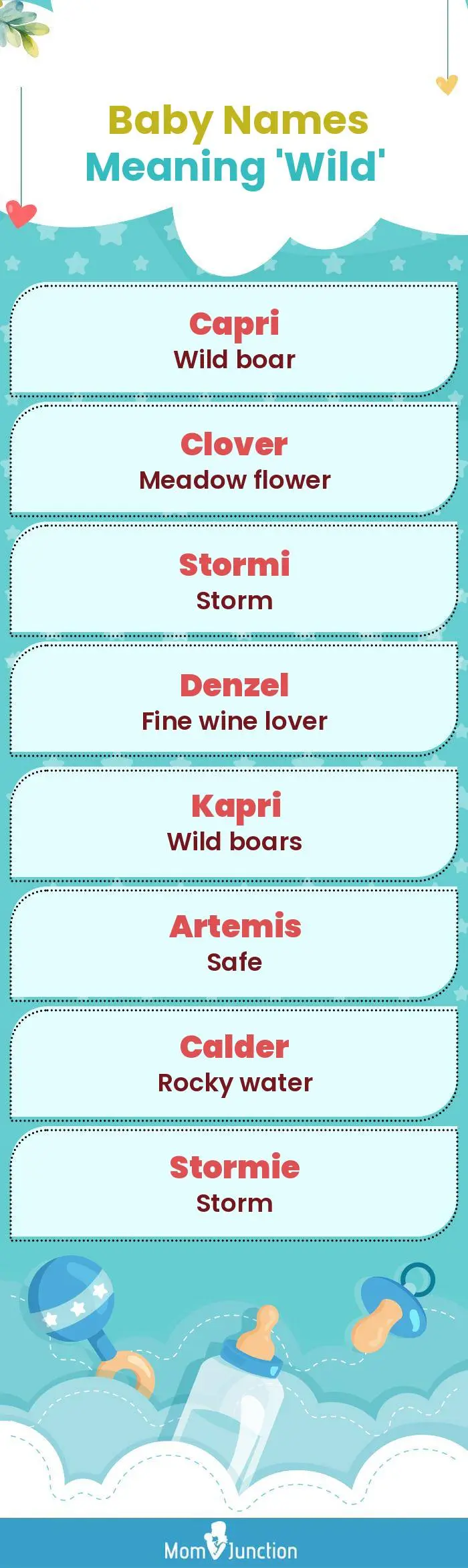  Baby Names Meaning 'Wild'(infographic)