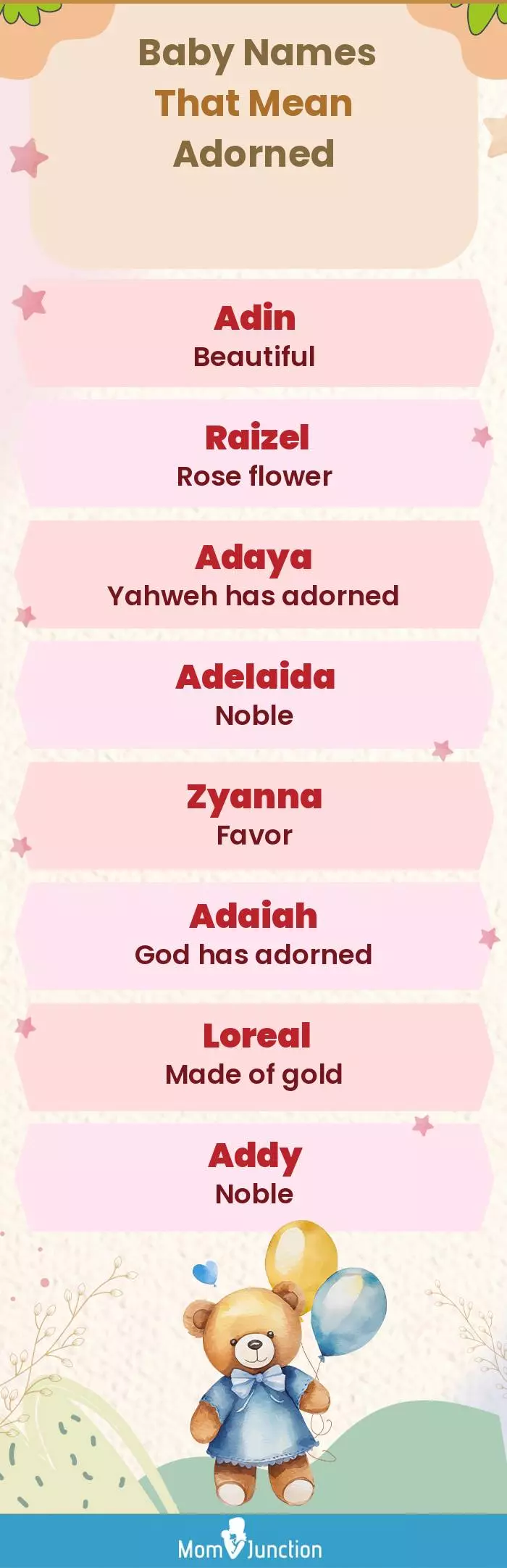  Baby Names That Mean Adorned(infographic)