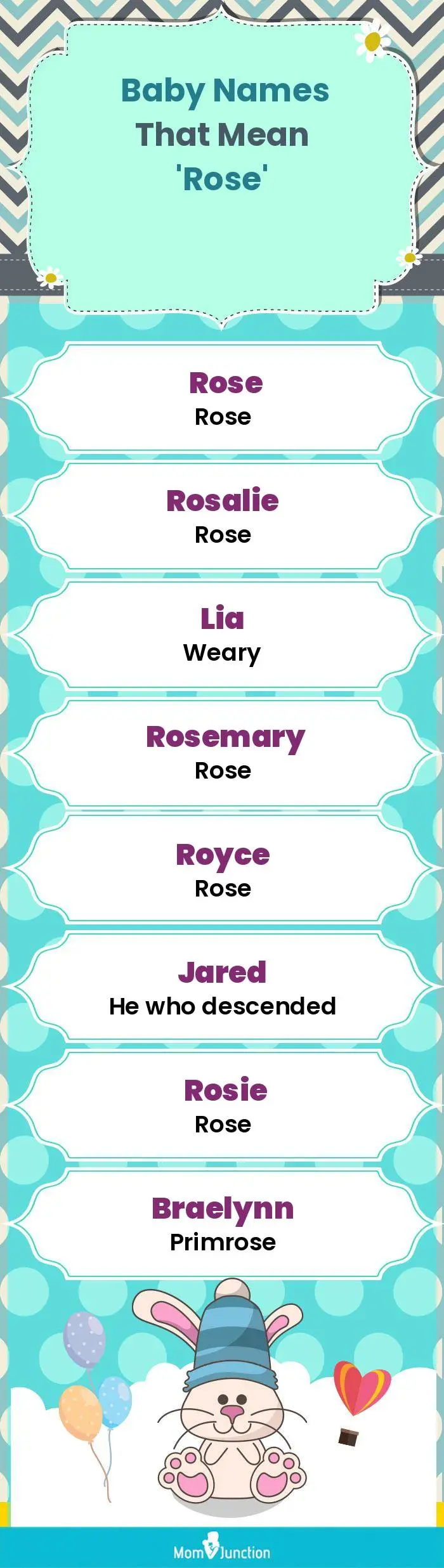  Baby Names That Mean 'Rose'(infographic)