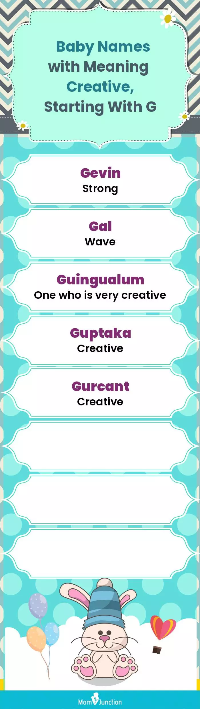  Baby Names with Meaning Creative, Starting With G(infographic)