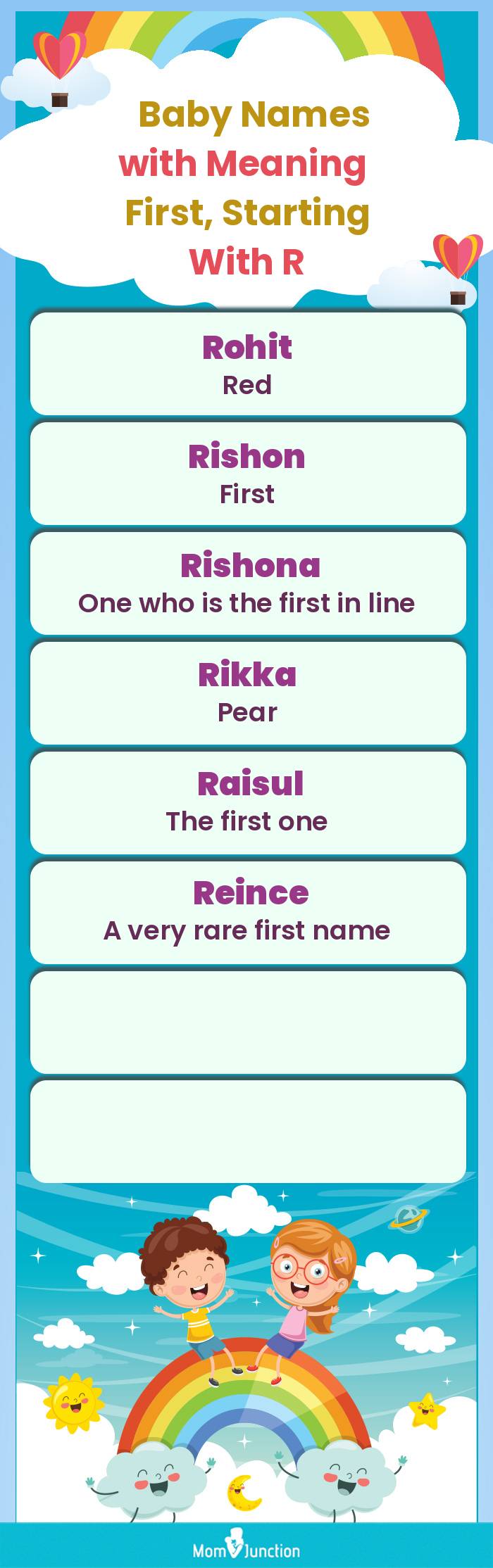  Baby Names with Meaning First, Starting With R(infographic)