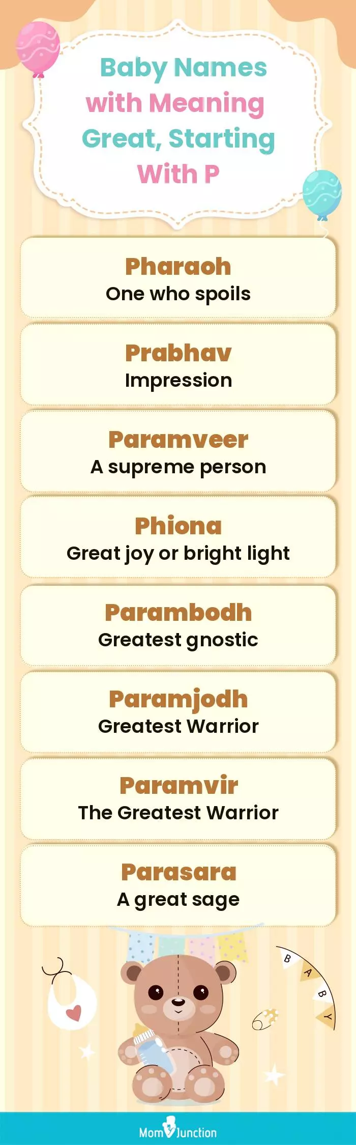  Baby Names with Meaning Great, Starting With P(infographic)