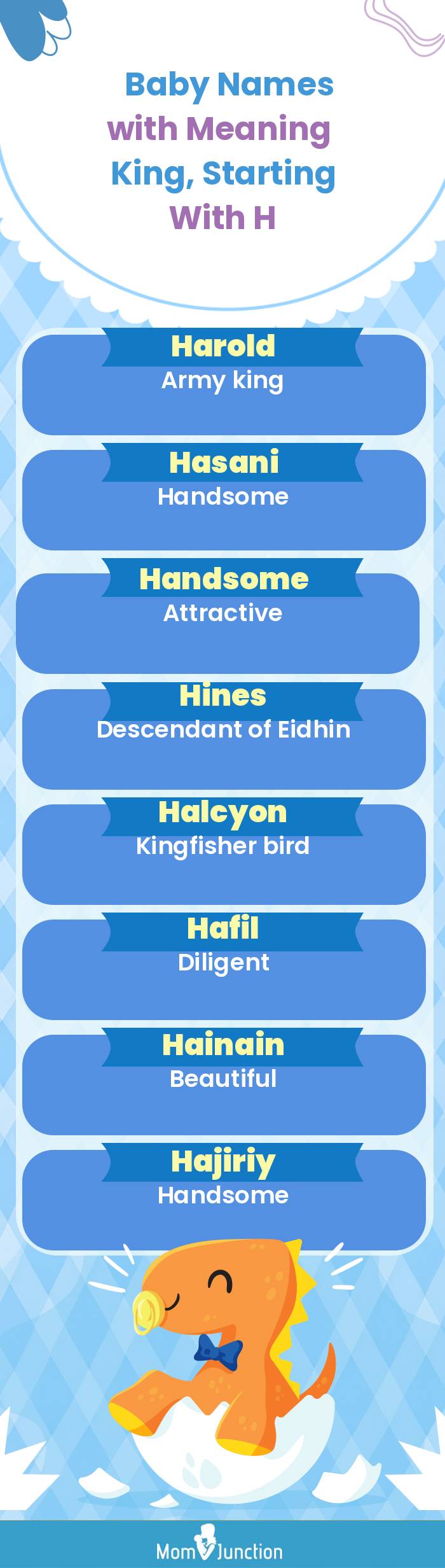  Baby Names with Meaning King, Starting With H(infographic)