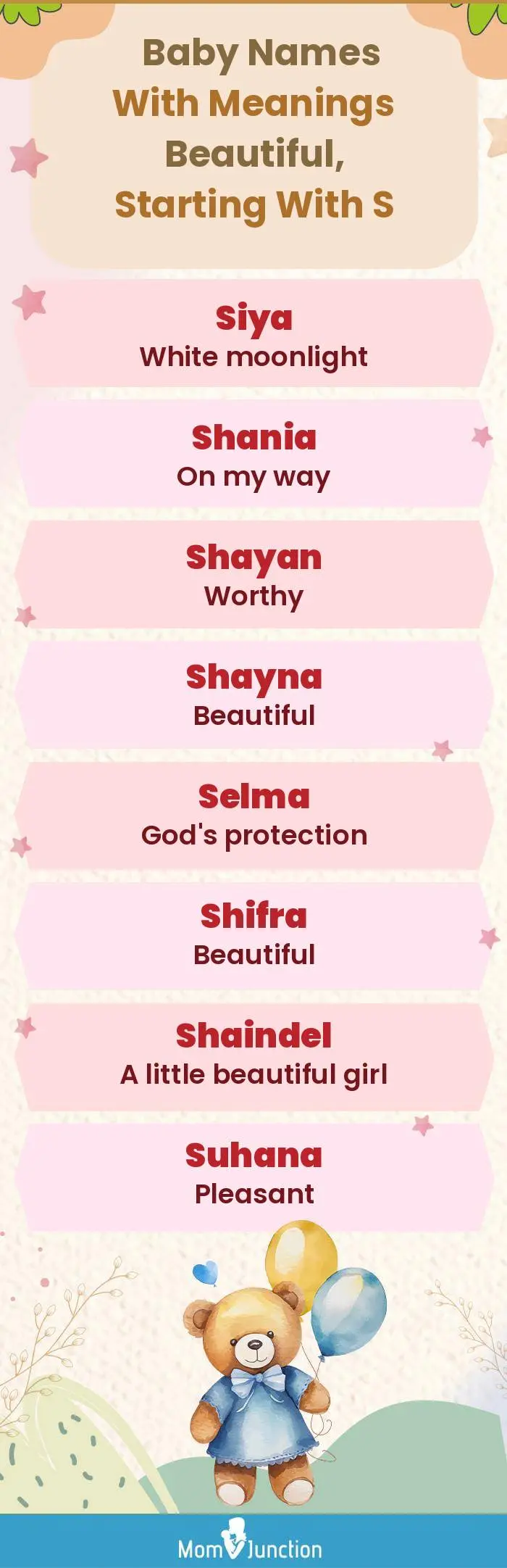  Baby Names with Meanings Beautiful, Starting With S(infographic)