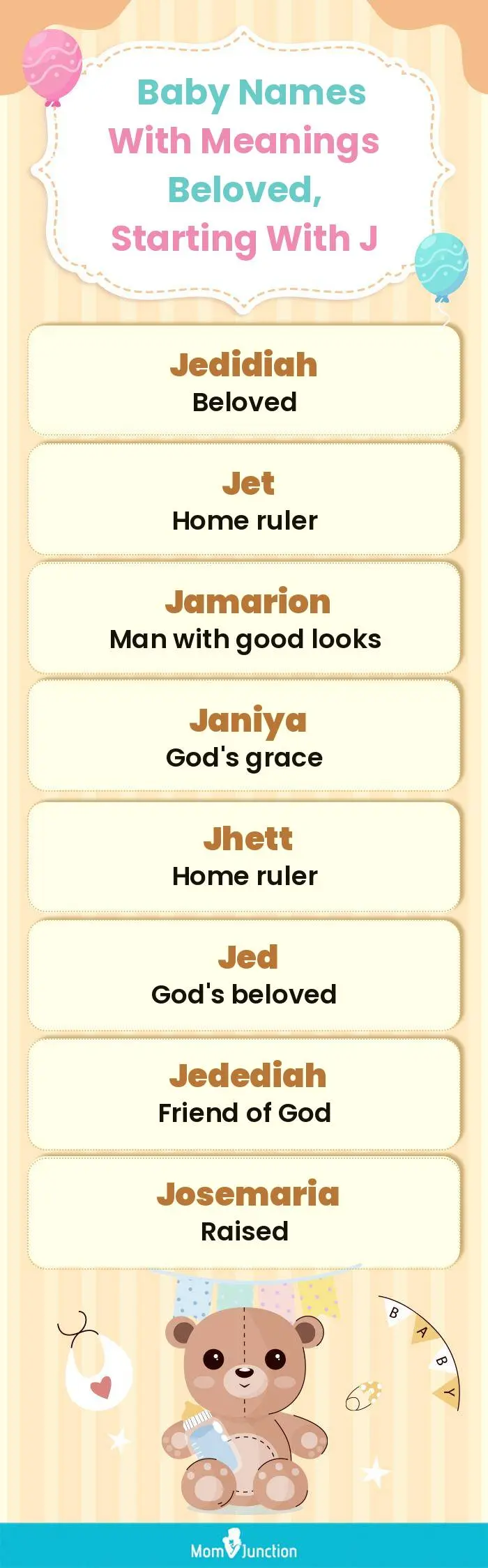  Baby Names with Meanings Beloved, Starting With J(infographic)