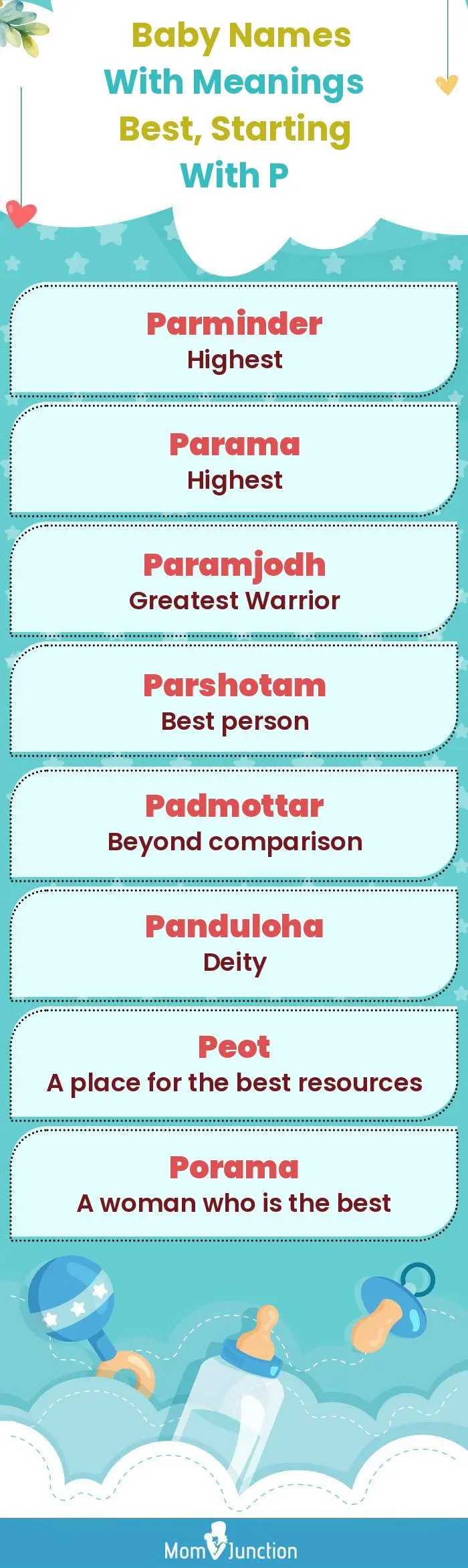  Baby Names with Meanings Best, Starting With P(infographic)