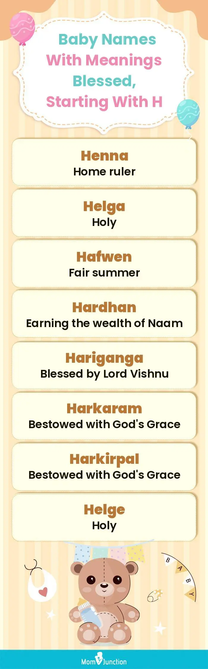  Baby Names with Meanings Blessed, Starting With H(infographic)