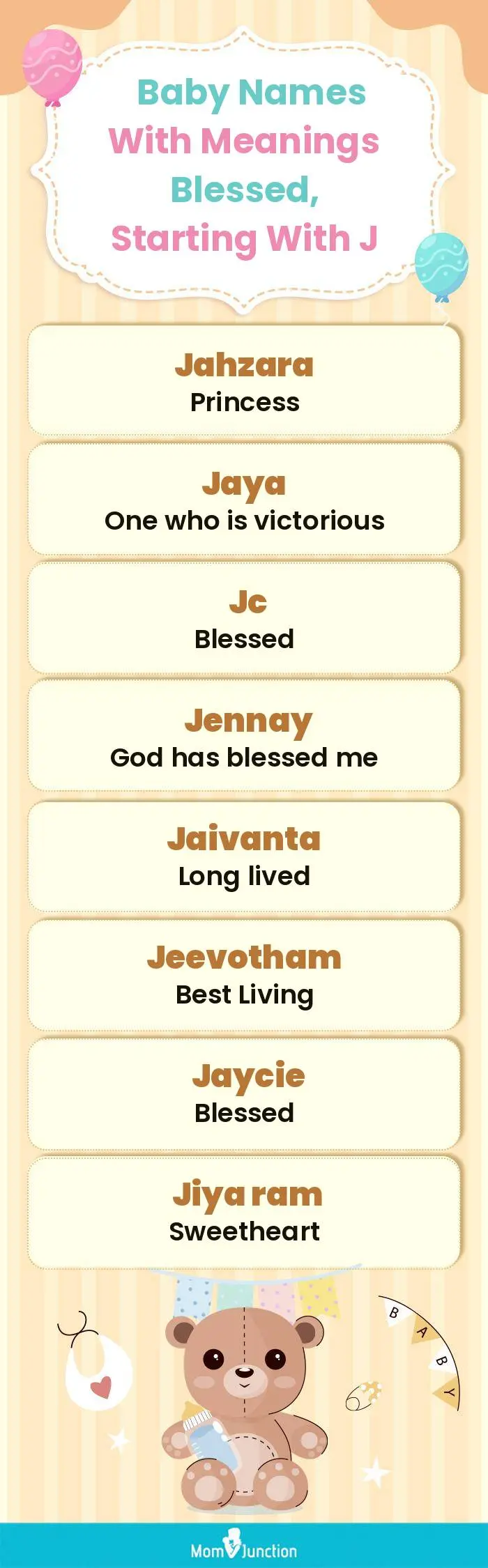  Baby Names with Meanings Blessed, Starting With J(infographic)