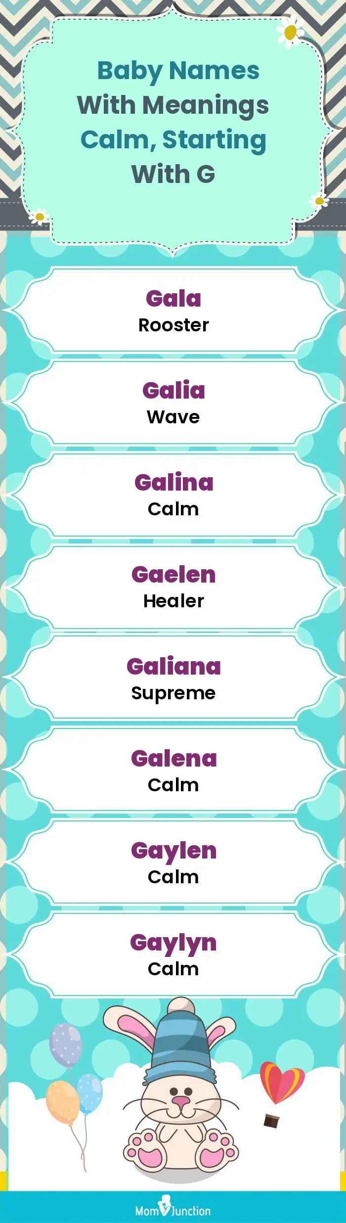  Baby Names with Meanings Calm, Starting With G(infographic)