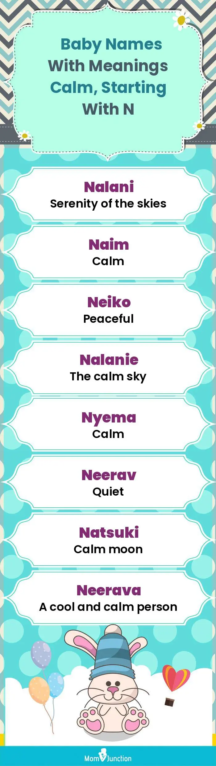  Baby Names with Meanings Calm, Starting With N(infographic)