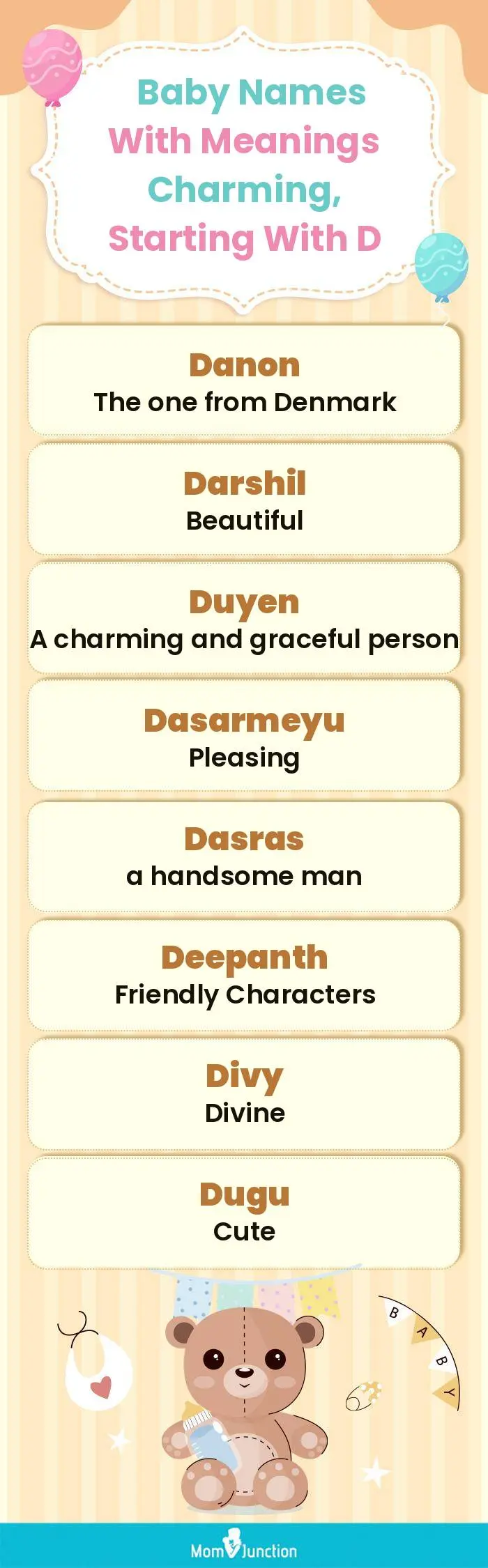  Baby Names with Meanings Charming, Starting With D(infographic)