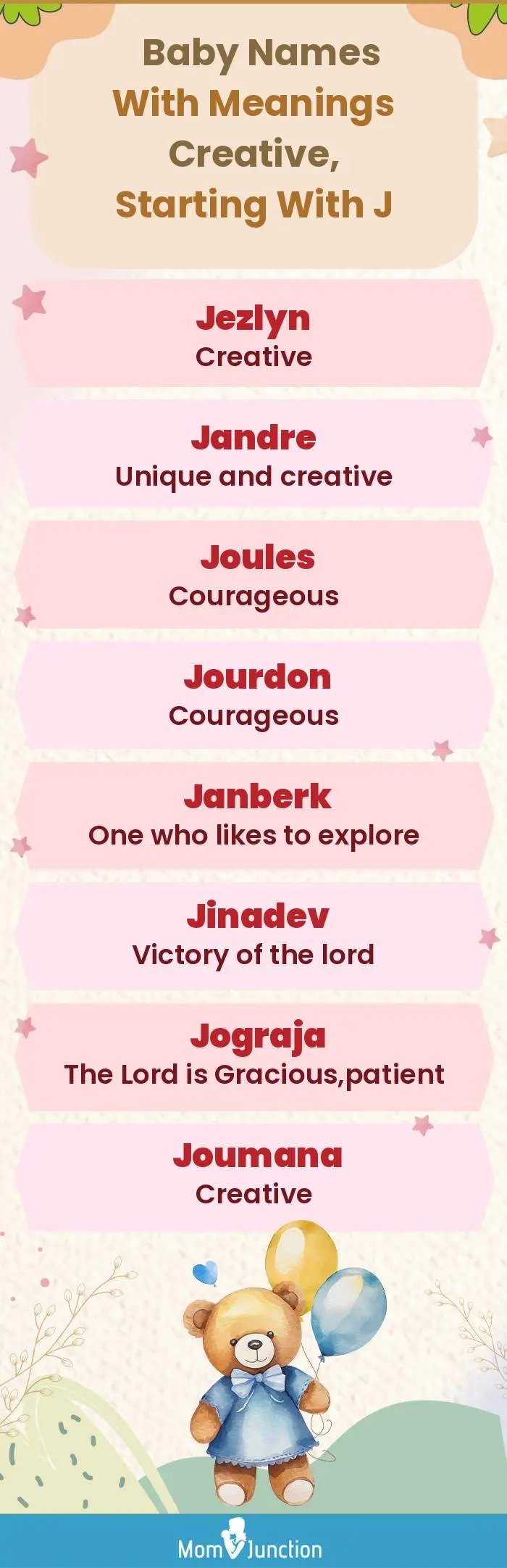  Baby Names with Meanings Creative, Starting With J(infographic)