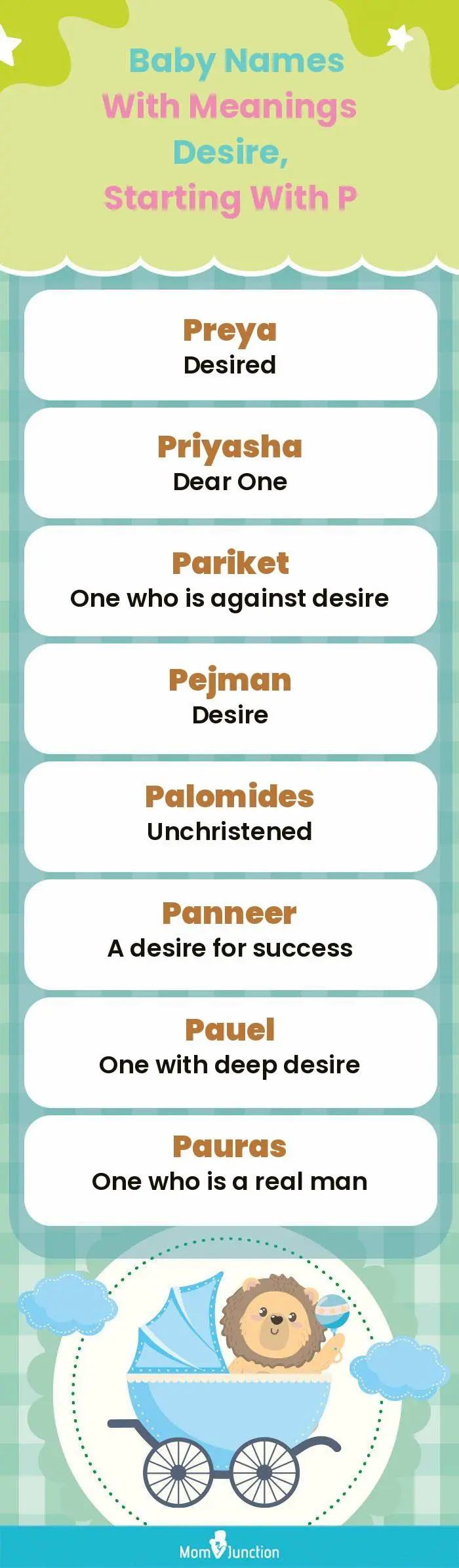  Baby Names with Meanings Desire, Starting With P(infographic)