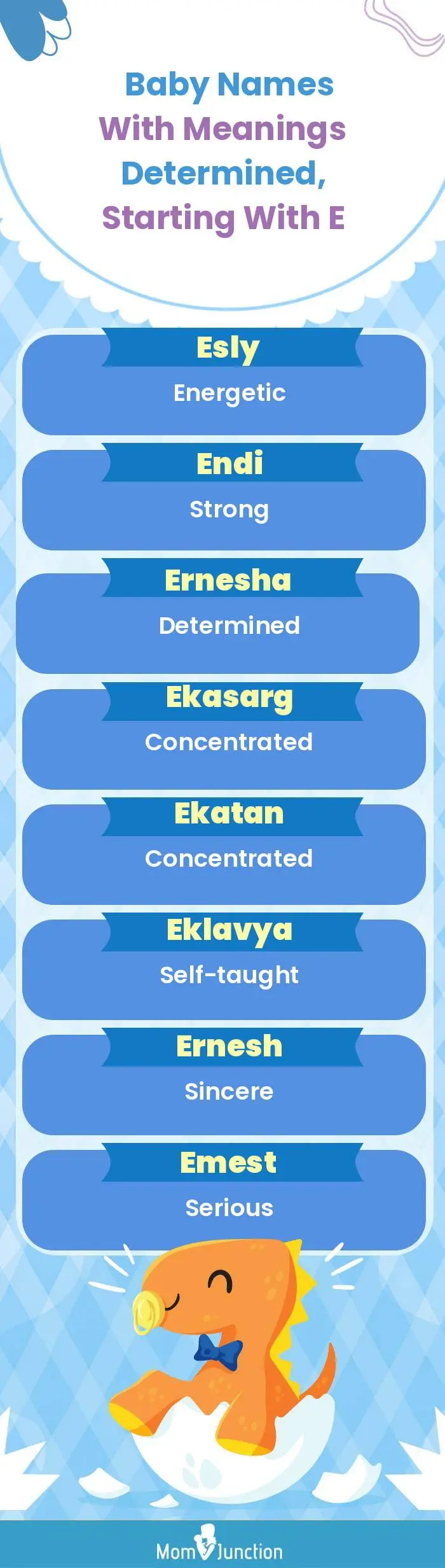  Baby Names with Meanings Determined, Starting With E(infographic)