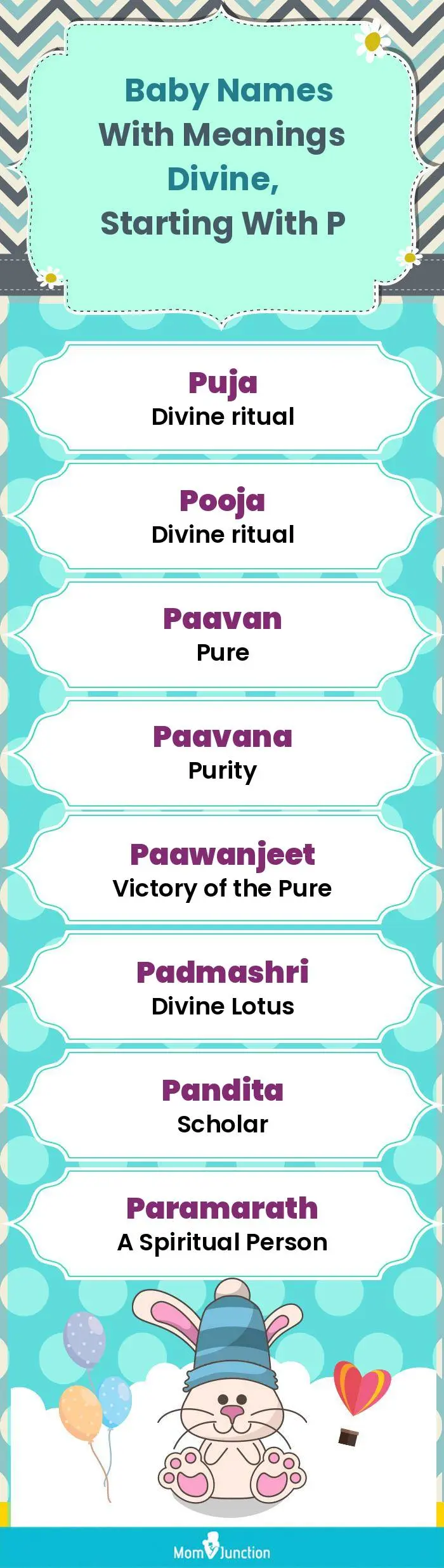  Baby Names with Meanings Divine, Starting With P(infographic)