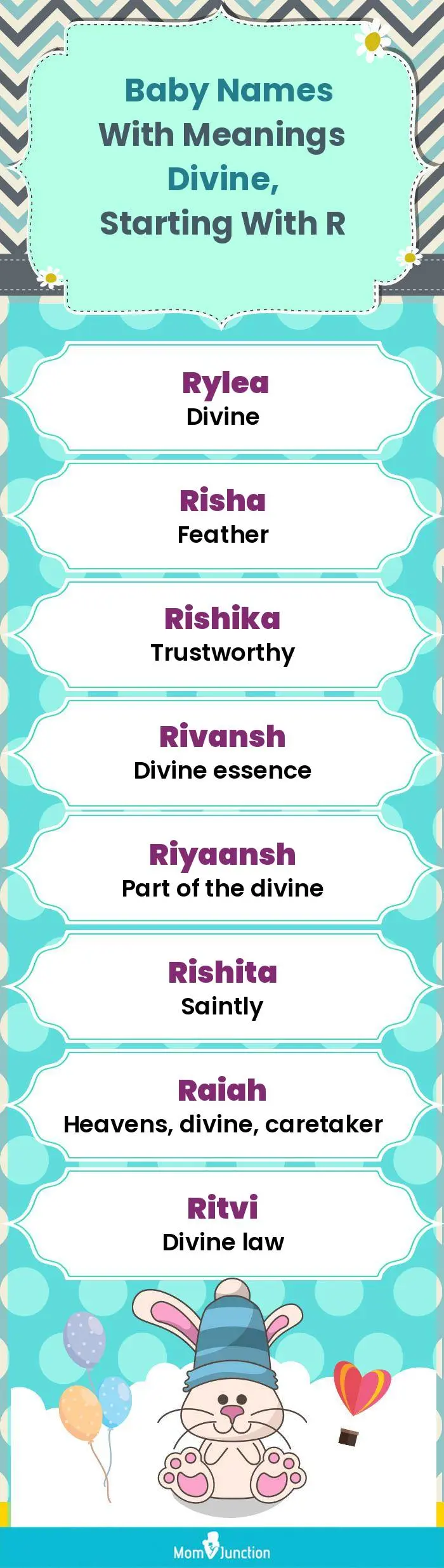  Baby Names with Meanings Divine, Starting With R(infographic)