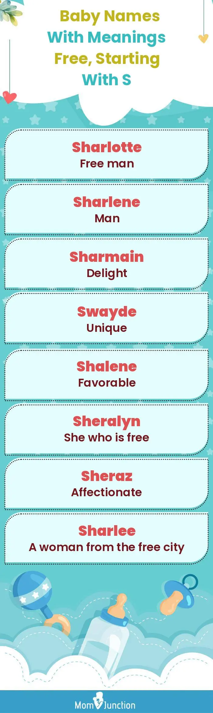  Baby Names with Meanings Free, Starting With S(infographic)