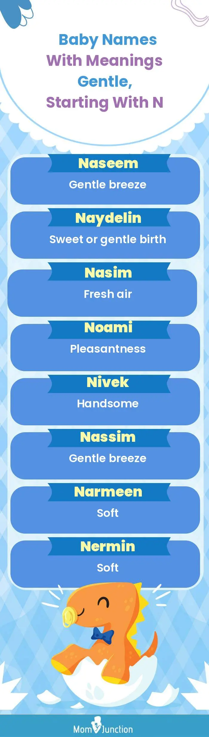  Baby Names with Meanings Gentle, Starting With N(infographic)