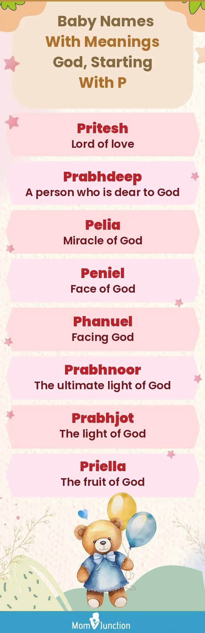  Baby Names with Meanings God, Starting With P(infographic)