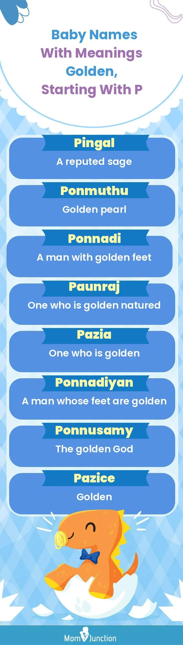  Baby Names with Meanings Golden, Starting With P(infographic)