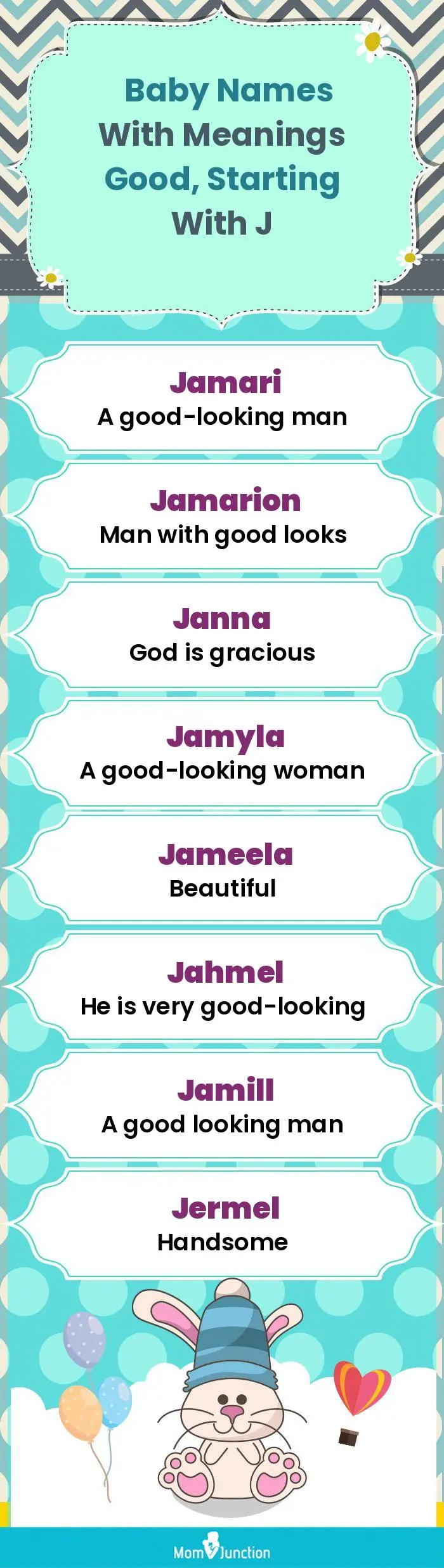  Baby Names with Meanings Good, Starting With J(infographic)