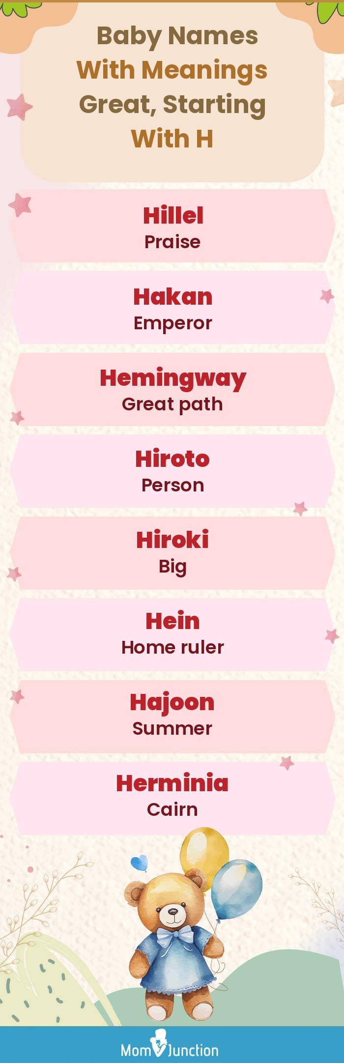  Baby Names with Meanings Great, Starting With H(infographic)