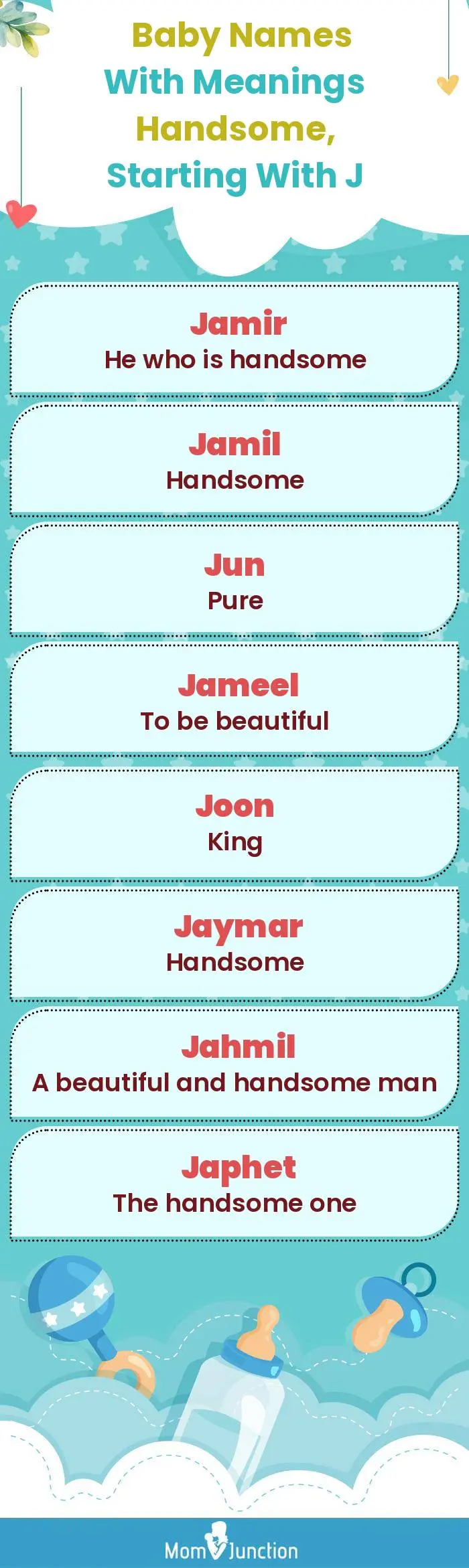  Baby Names with Meanings Handsome, Starting With J(infographic)