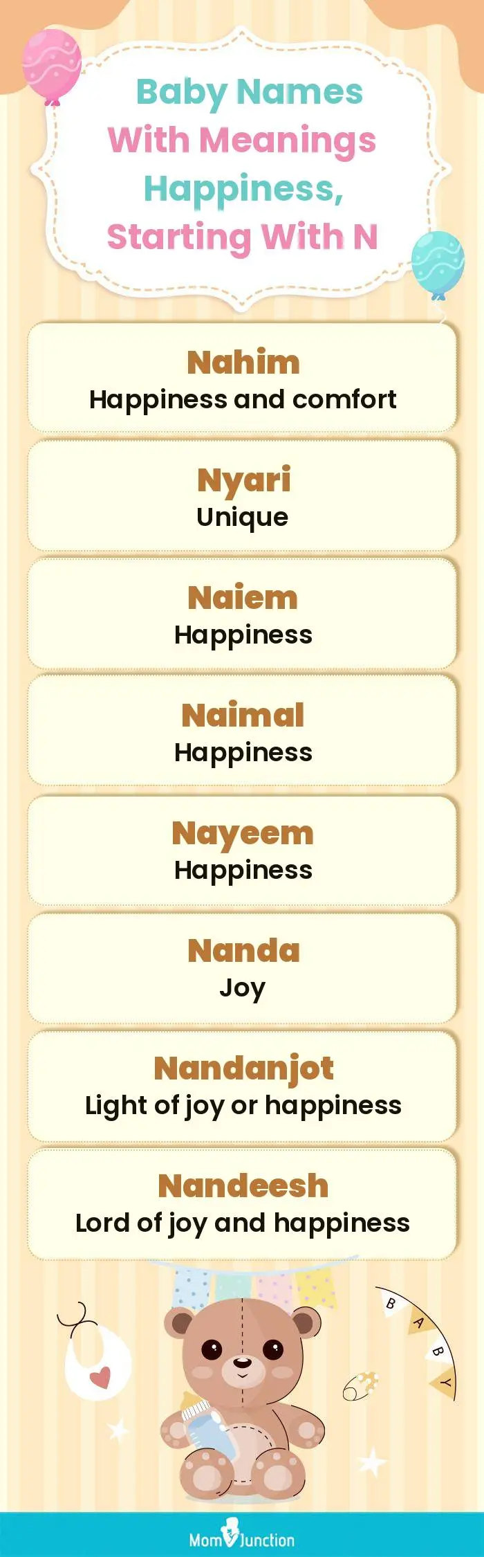  Baby Names with Meanings Happiness, Starting With N(infographic)