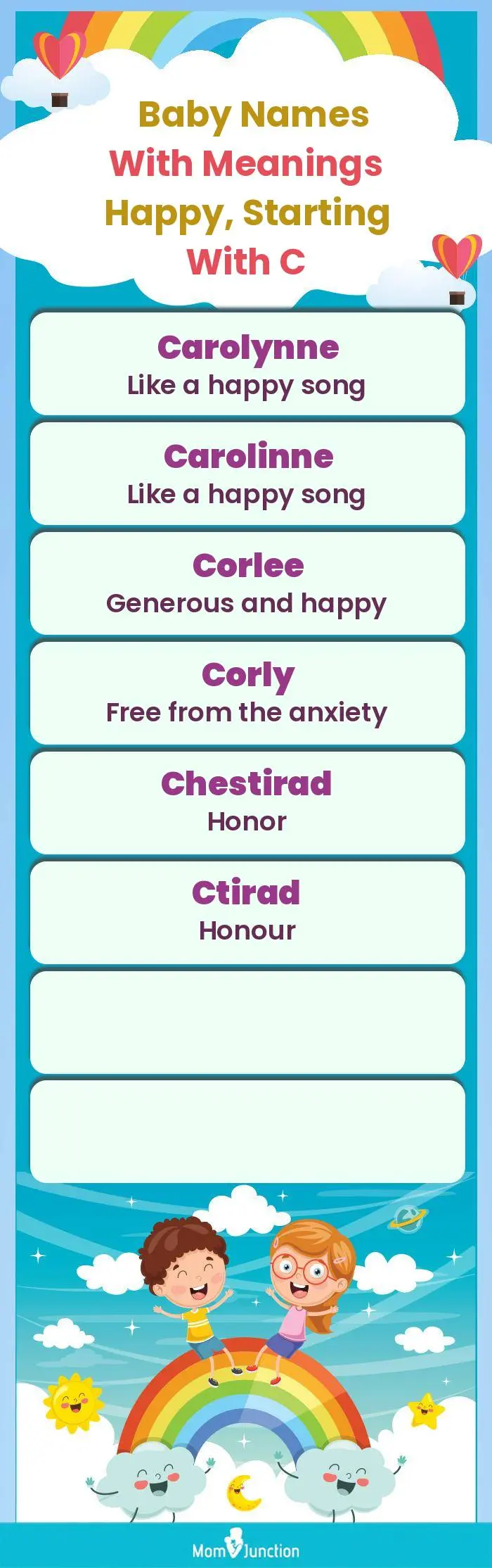  Baby Names with Meanings Happy, Starting With C(infographic)