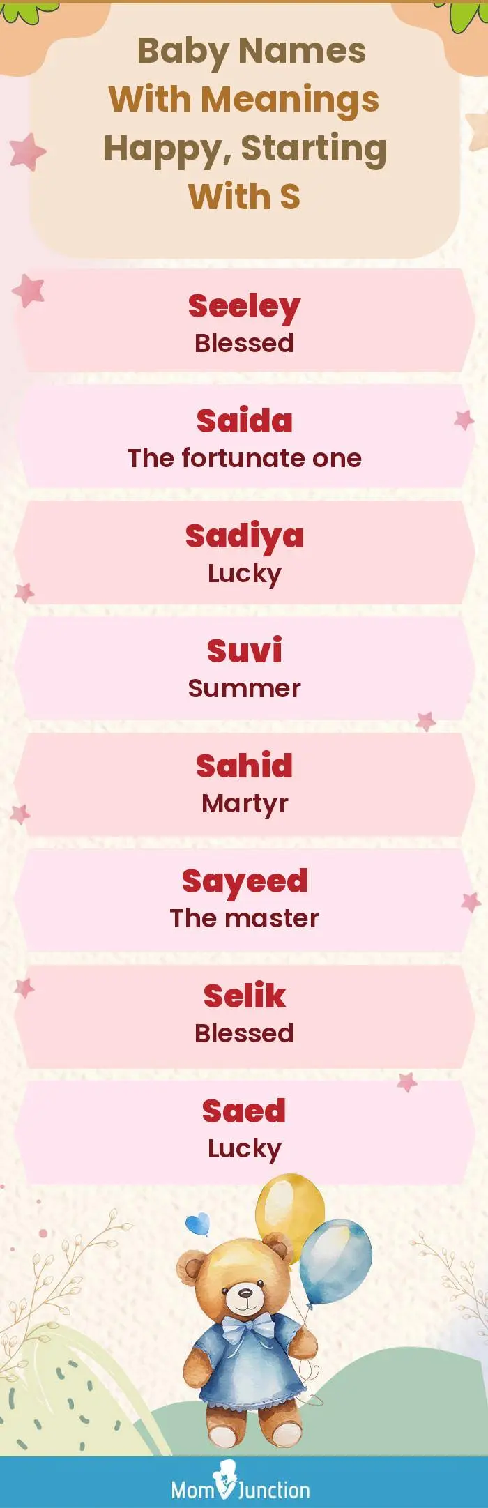  Baby Names with Meanings Happy, Starting With S(infographic)