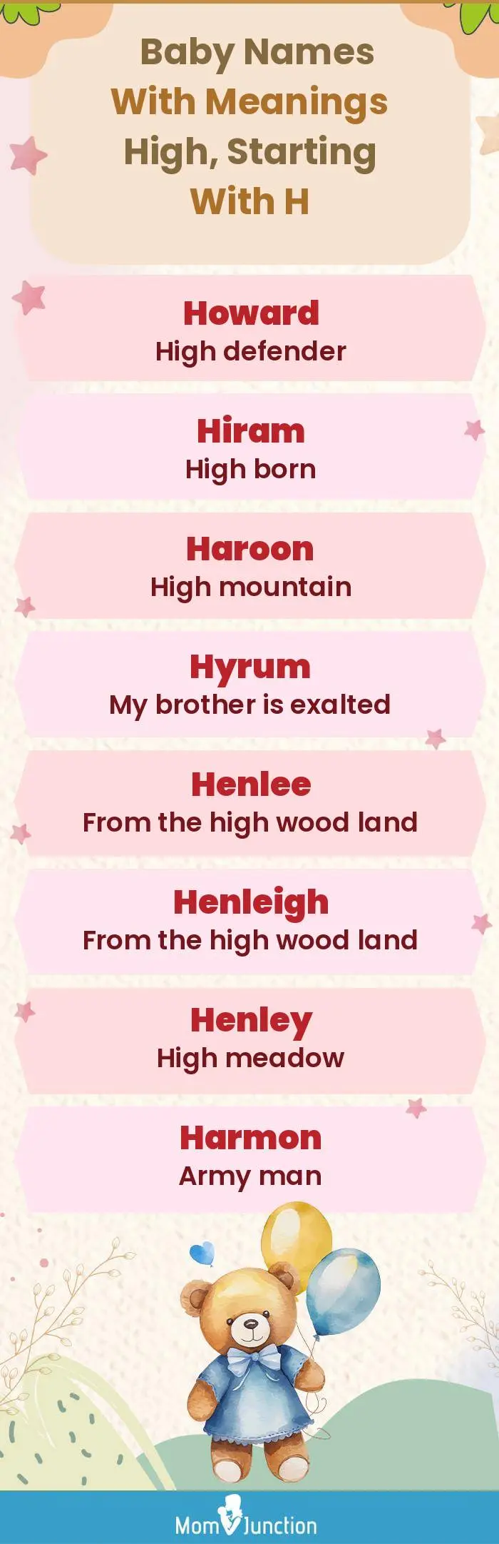  Baby Names with Meanings High, Starting With H(infographic)