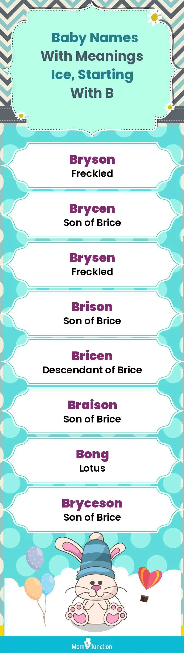  Baby Names with Meanings Ice, Starting With B(infographic)