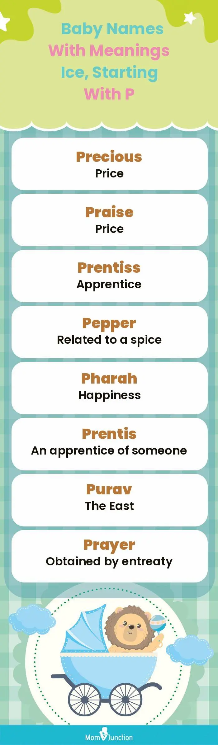  Baby Names with Meanings Ice, Starting With P(infographic)