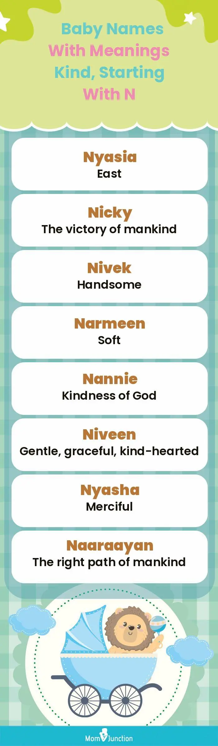  Baby Names with Meanings Kind, Starting With N(infographic)